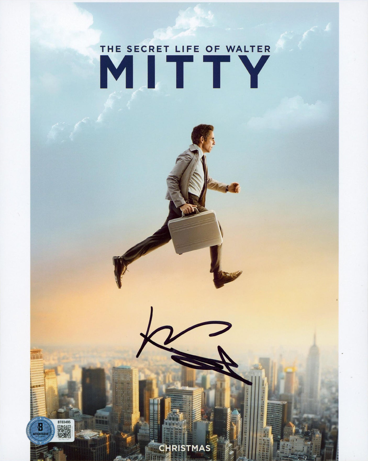 Ben Stiller The Secret Life Of Walter Mitty Signed 8x10 Photo BAS #BT03495