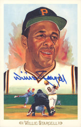 Pirates Willie Stargell Authentic Signed 3.5x5.5 Perez Steele Postcard JSAS21078