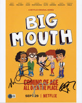 Big Mouth (5) Rogan, Scheer, Duplass, Scott & Raphael Signed 11x14 Photo BAS 2