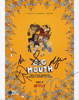 Big Mouth (5) Rogan, Scheer, Duplass, Scott & Raphael Signed 11x14 Photo BAS 1