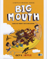 Big Mouth (5) Rogan, Scheer, Duplass, Scott & Raphael Signed 11x14 Photo BAS 3