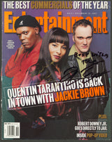 Quentin Tarantino & Pam Grier Jackie Brown Signed Magazine Cover JSA #ZZ74217