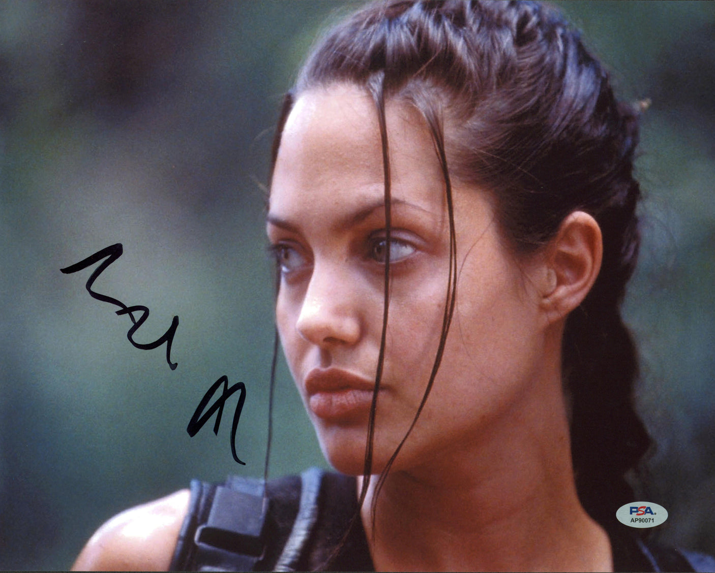 Angelina Jolie Tomb Raider Authentic Signed 11x14 Horizontal Photo PSA #AP90071