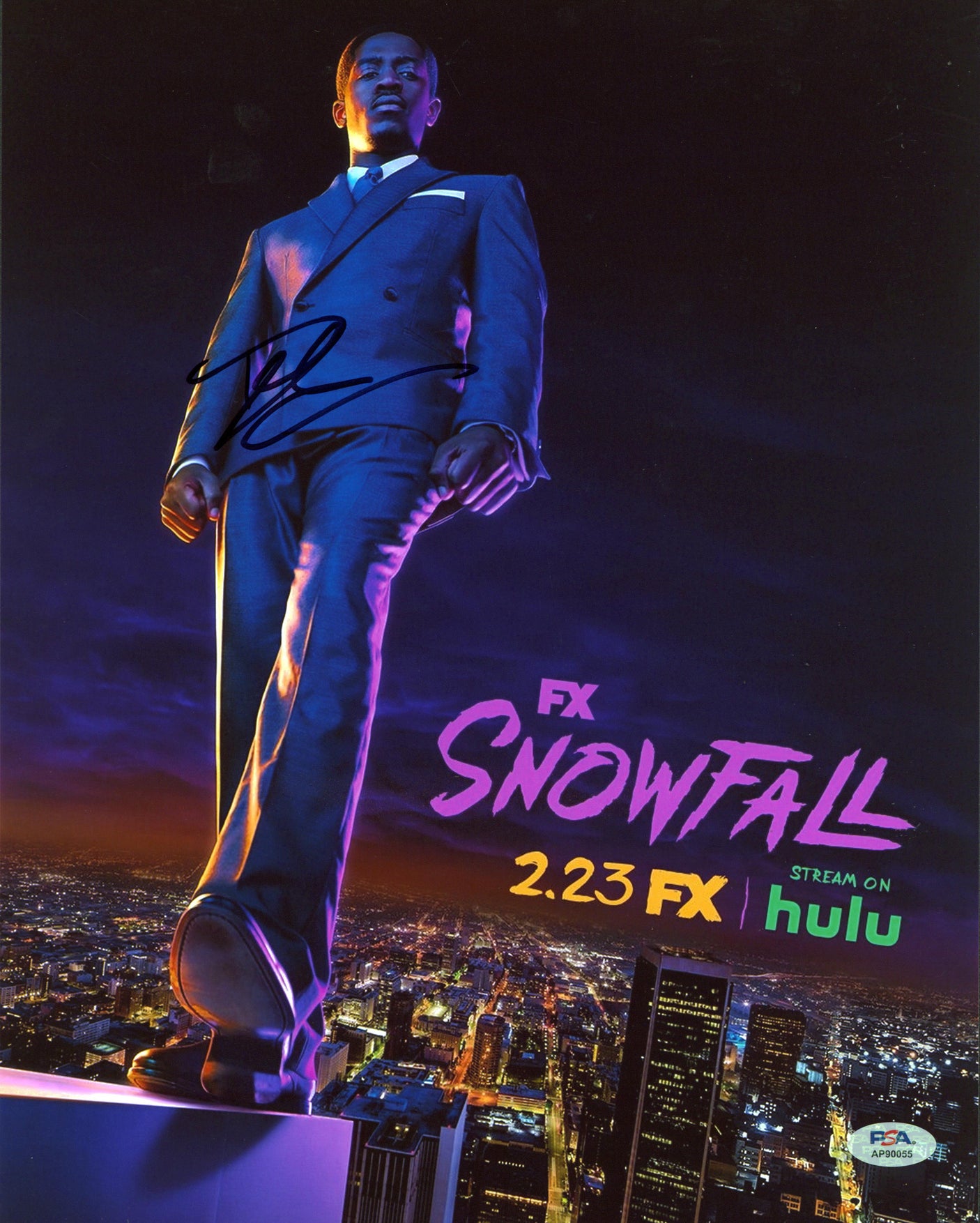 Damson Idris Snowfall Authentic Signed 11x14 Vertical Photo PSA/DNA #AP90055