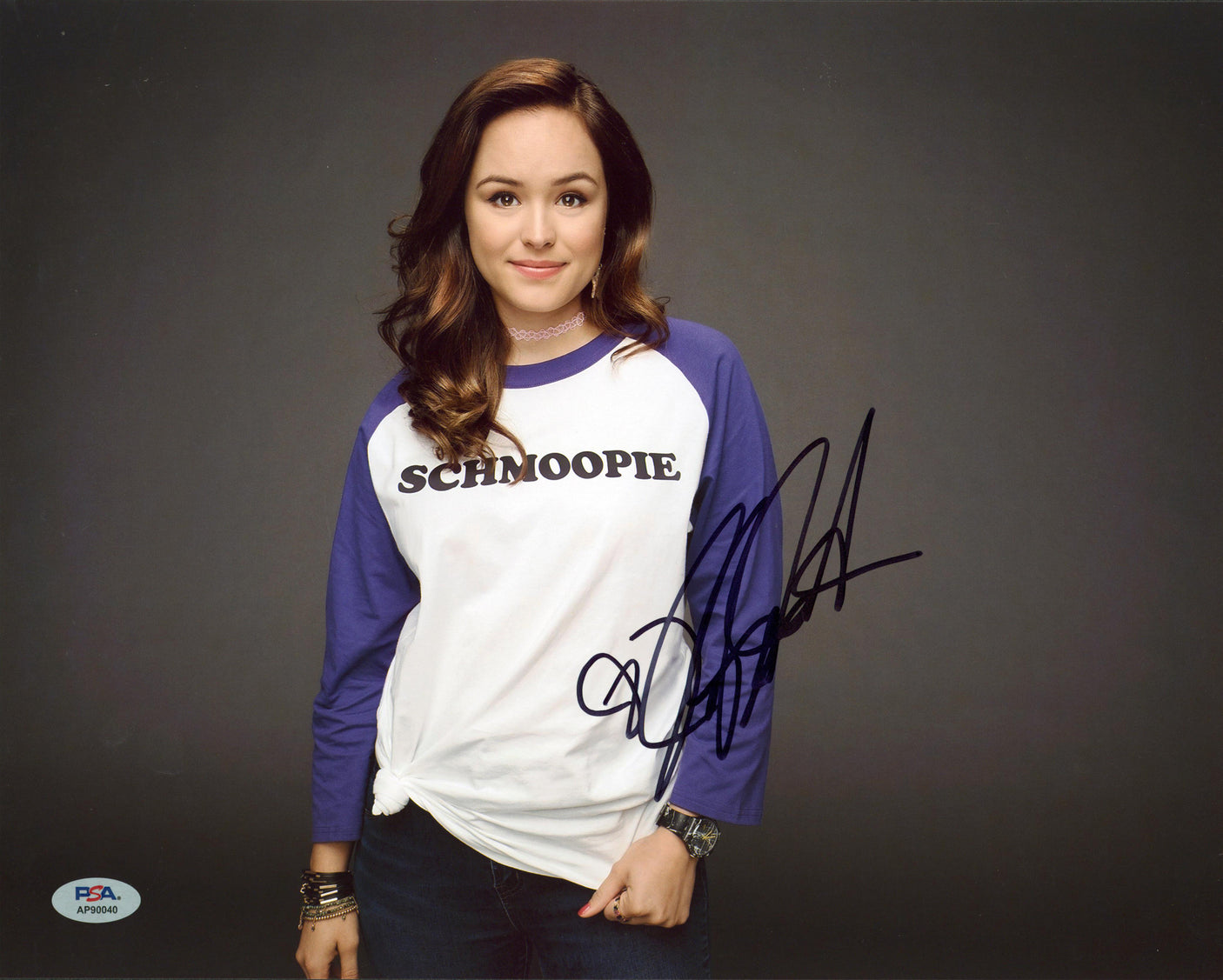 Hayley Orrantia The Goldbergs Authentic Signed 11x14 Photo PSA/DNA #AP90040