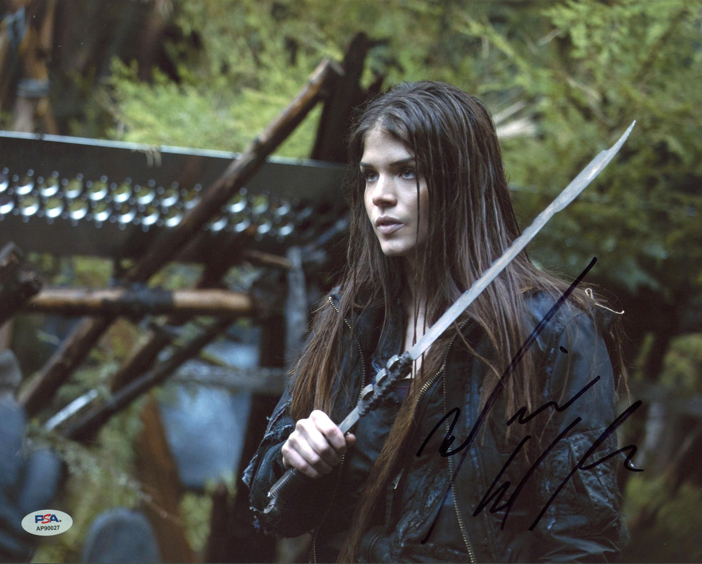 Marie Avgeropoulos The 100 Authentic Signed 11x14 Horizontal Photo PSA #AP90027