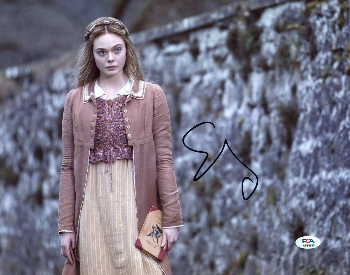 Elle Fanning Mary Shelley Authentic Signed 11x14 Photo PSA/DNA #AP84690