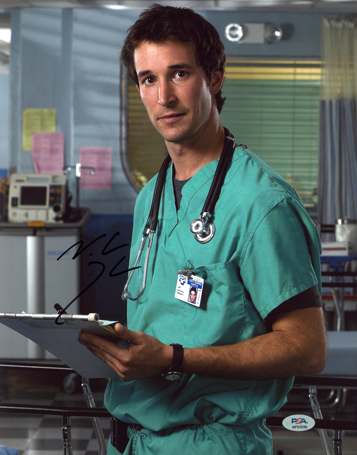 Noah Wyle E.R. Authentic Signed 11x14 Vertical Photo PSA/DNA #AP84686