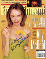 Calista Flockhart Signed 1998 Entertainment Weekly Magazine Cover PSA #AP84609