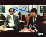 Chevy Chase & Dan Akroyd Spies Like Us Signed 8x10 Classroom Photo BAS Witnessed