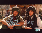 Chevy Chase & Dan Akroyd Spies Like Us Signed 8x10 Sitting Photo BAS Witnessed