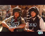 Chevy Chase & Dan Aykroyd Spies Like Us Signed 8x10 Sitting Photo BAS Witnessed