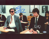 Chevy Chase & Dan Aykroyd Spies Like Us Signed 11x14 Classroom Photo BAS Witness
