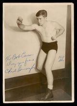 Chuck Burroughs Autographed 5x7 Photo "To Bob" Vintage 1936 Signature SKU #186887
