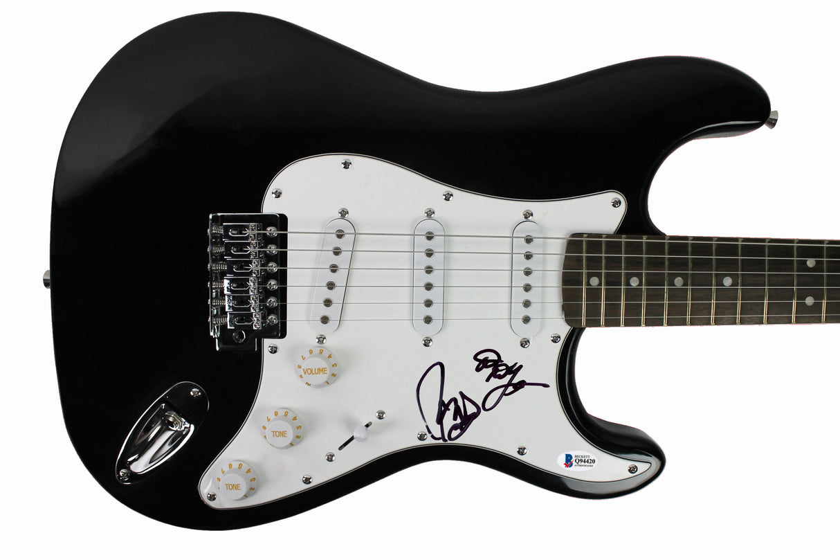 Robert & Dean DeLeo Stone Temple Pilots Signed Black Electric Guitar BAS #Q94420