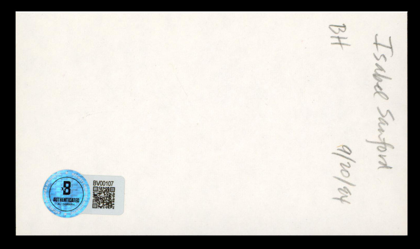 Isabel Sanford All In The Family Authentic Signed 3x5 Index Card Autographed BAS