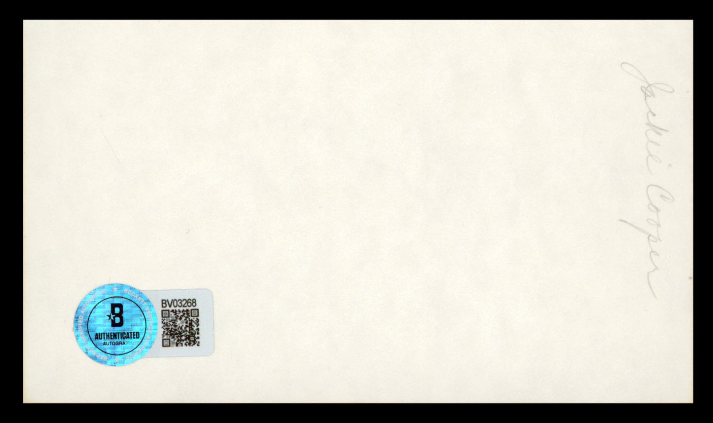 Jackie Cooper Superman Authentic Signed 3x5 Index Card Autographed BAS