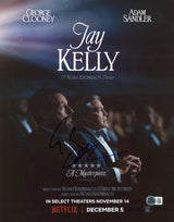 George Clooney & Adam Sandler Jay Kelly Authentic Signed 11x14 Photo BAS AE64265