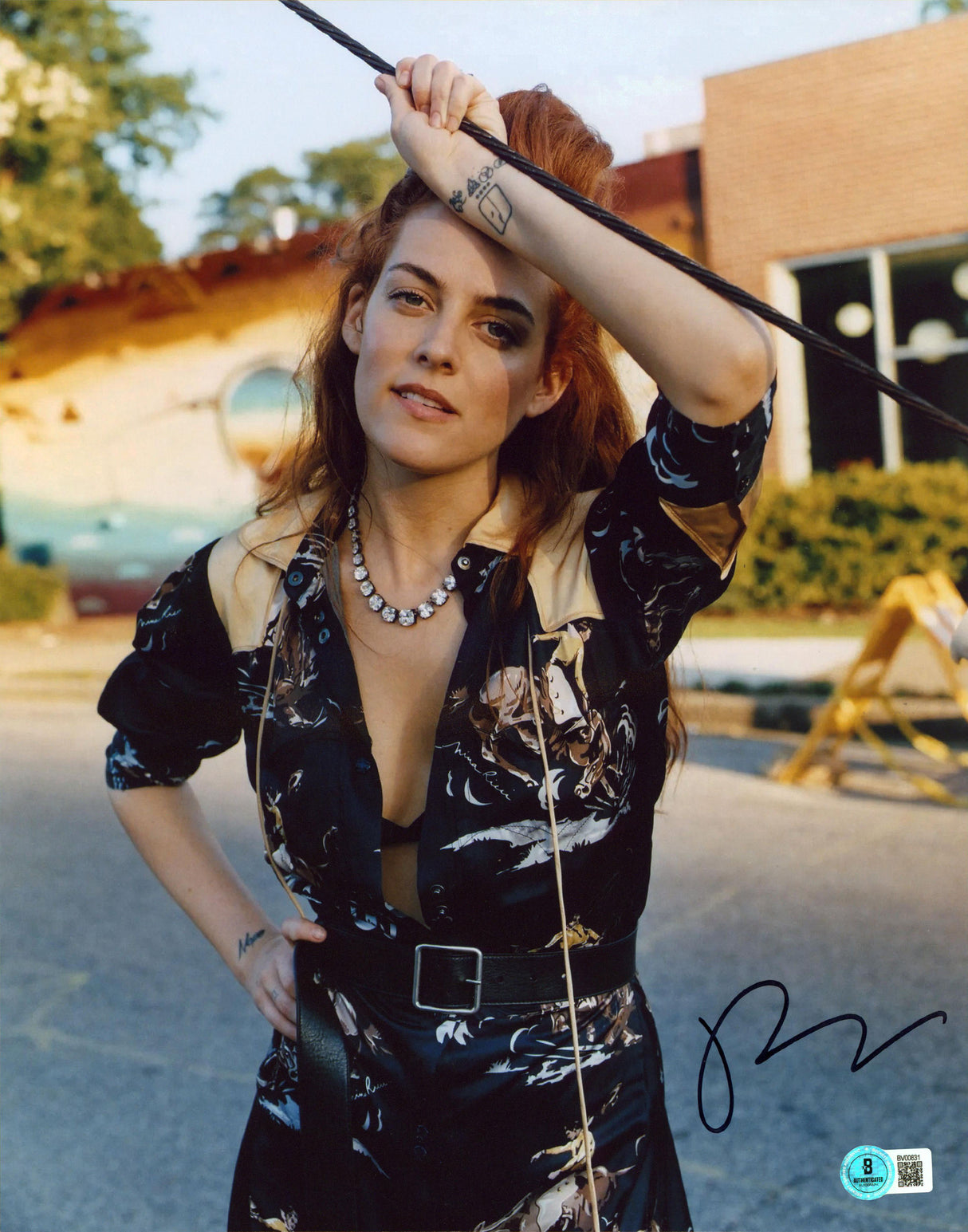 Riley Keough Jay Kelly Authentic Signed 11x14 Vertical Photo BAS #BV00831