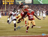 49ers Navorro Bowman Authentic Signed 11x14 Horizontal Photo BAS Witnessed