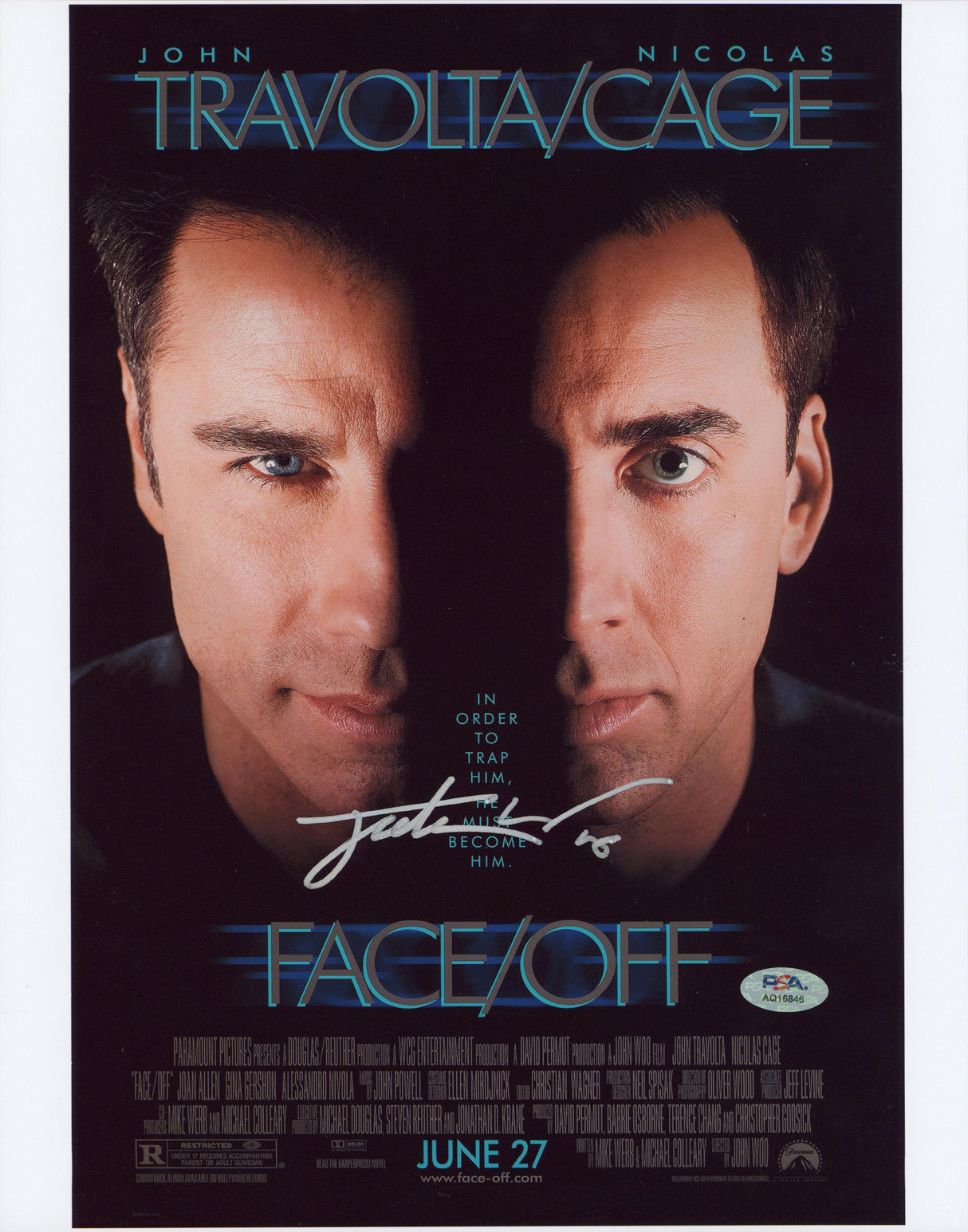 John Woo Face/Off Authentic Signed 11x14 Vertical Photo PSA/DNA #AQ16846