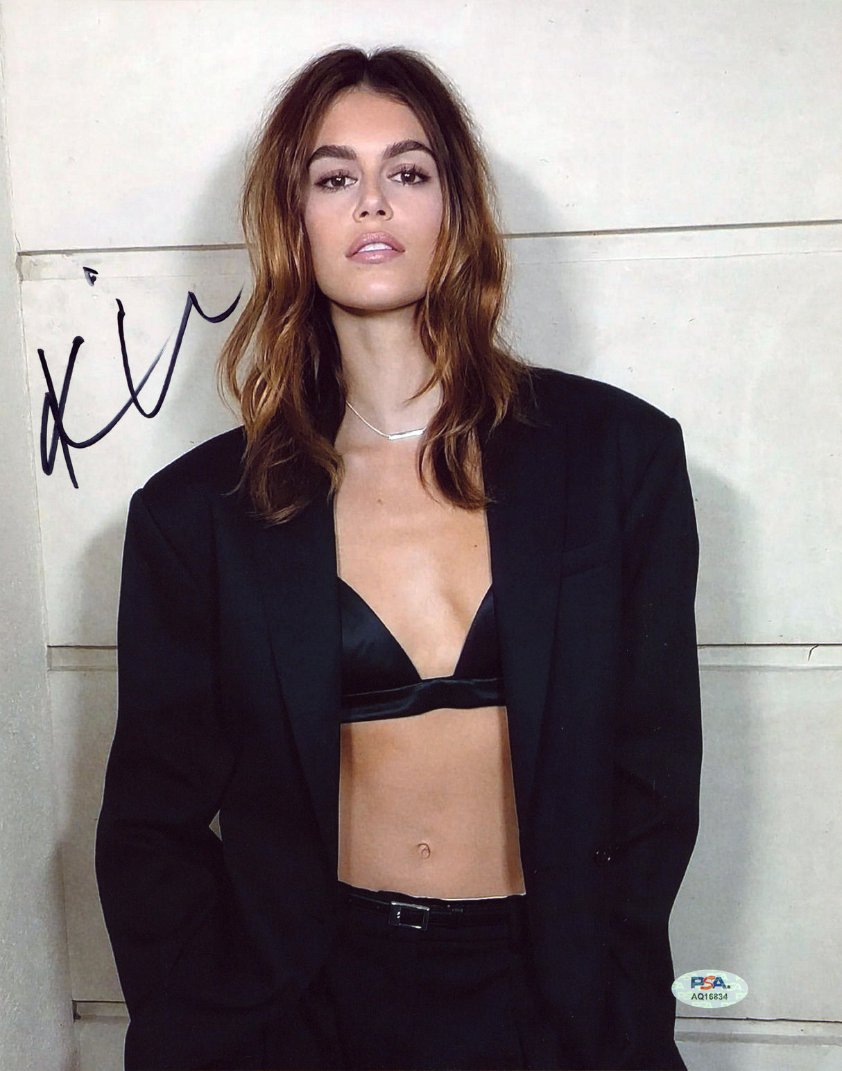 Kaia Gerber Shell Authentic Signed 11x14 Vertical Photo PSA/DNA #AQ16834