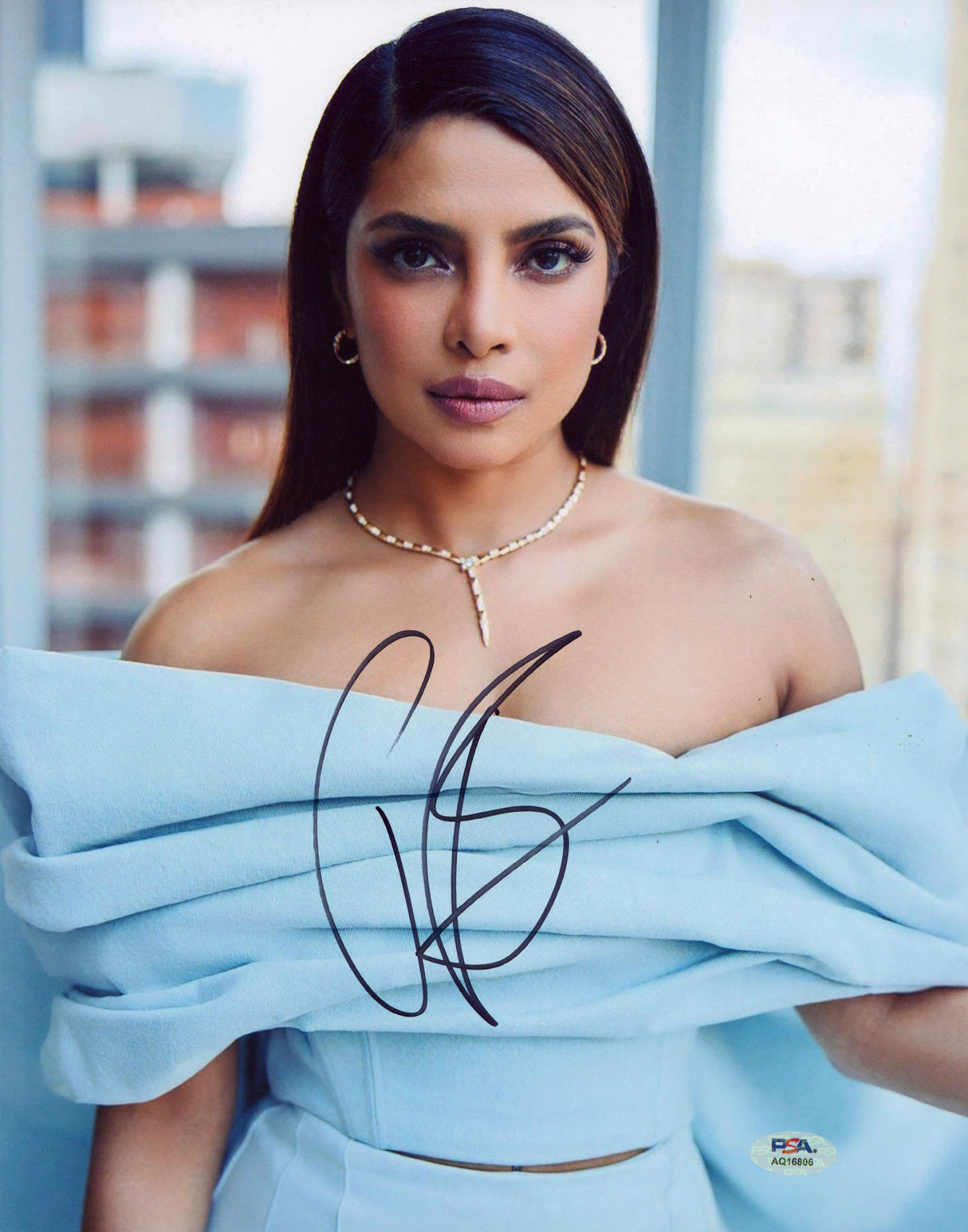 Priyanka Chopra Baywatch Authentic Signed 11x14 Vertical Photo PSA/DNA #AQ16806