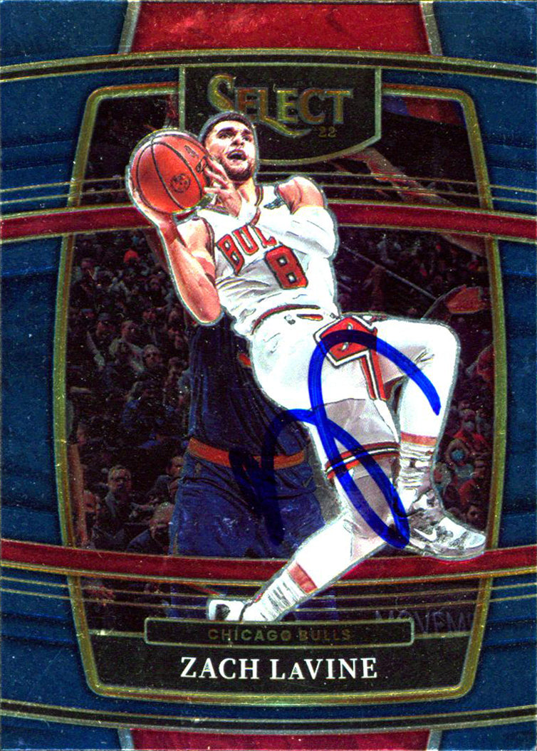 Bulls Zach LaVine Authentic Signed 2021 Panini Select #76 Card PSA/DNA #AP90738