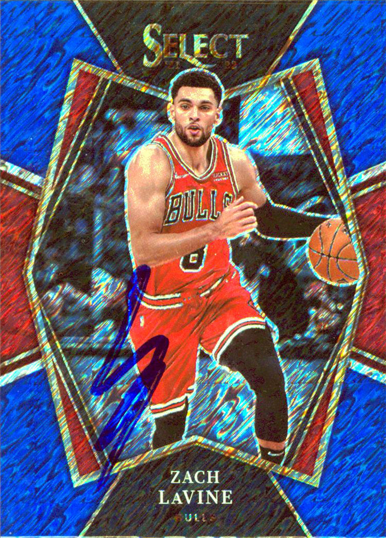 Bulls Zach LaVine Authentic Signed 2021 Panini Select #171 Card PSA/DNA #AP90736