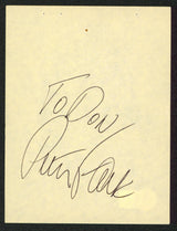 Peter Falk Columbo "To Don" Authentic Signed 4.5x6 Cut Signature BAS #BV03275