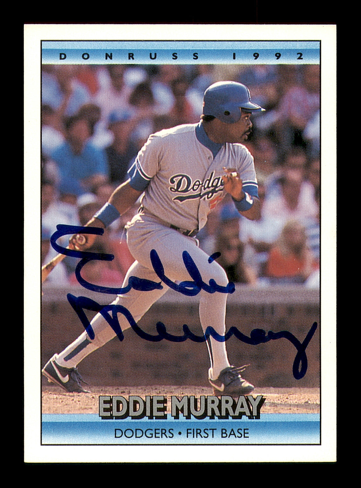 Eddie Murray Autographed 1992 Donruss Card #392 Los Angeles Dodgers SKU #183355
