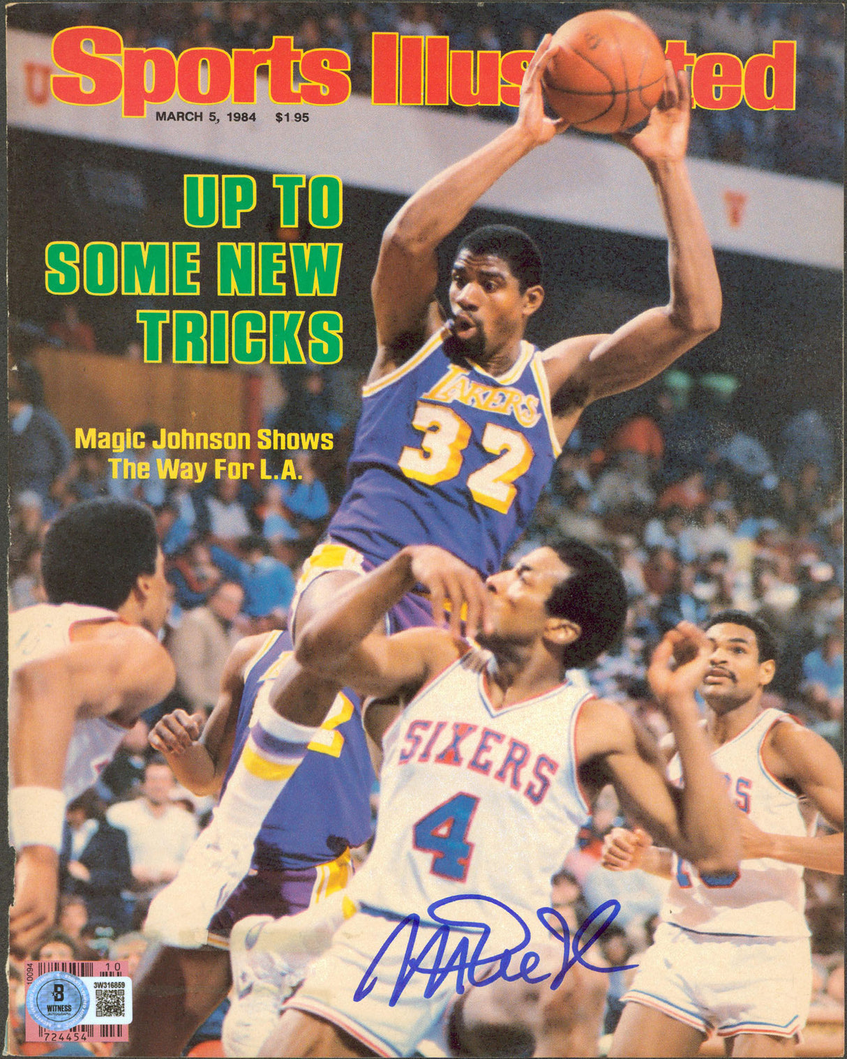 Lakers Magic Johnson Authentic Signed March 1984 SI Magazine Cover BAS #3W316859