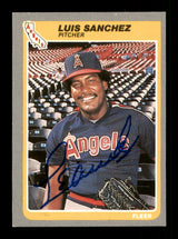 Luis Sanchez Autographed 1985 Fleer Card #310 California Angels SKU #187945