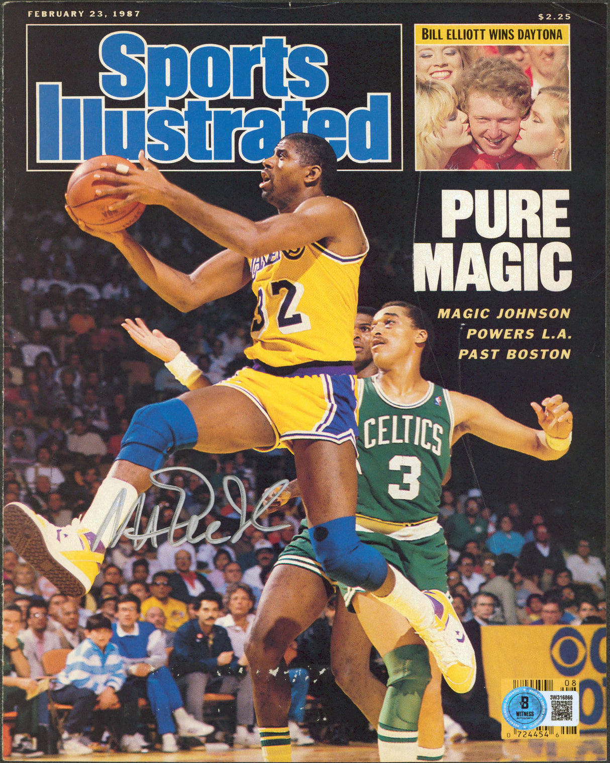 Lakers Magic Johnson Authentic Signed Feb. 1987 SI Magazine Cover BAS #3W316866