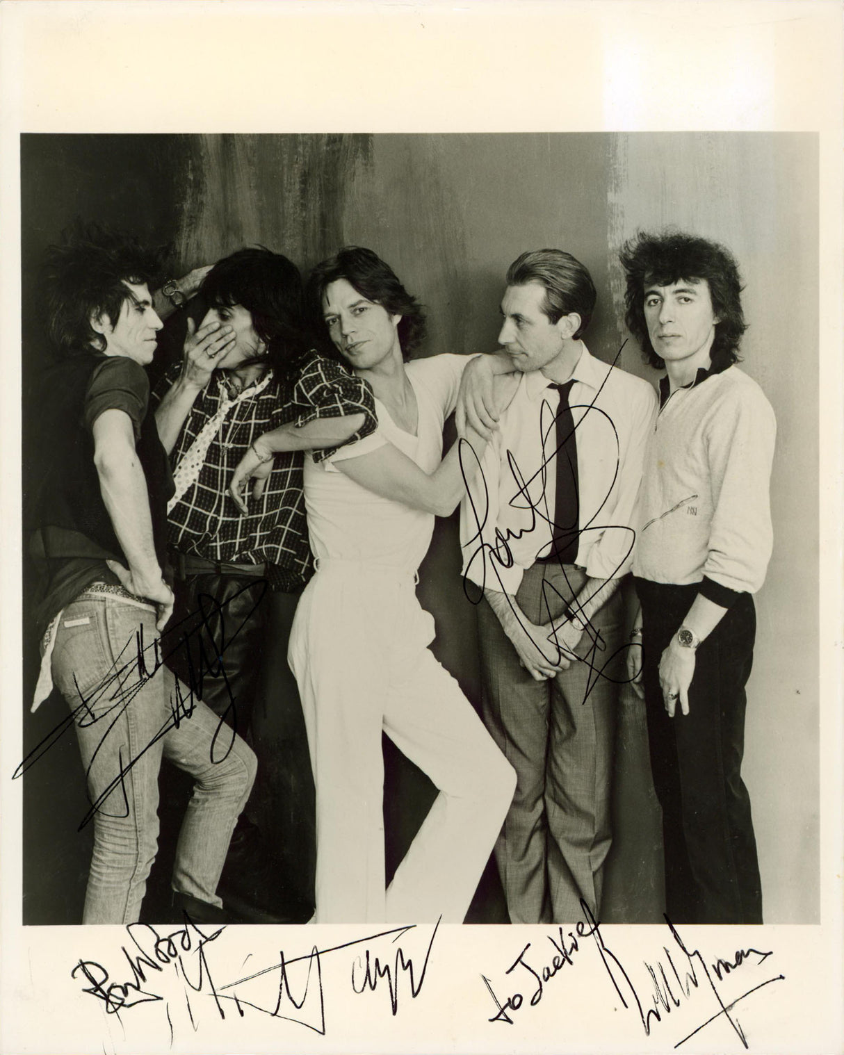 Rolling Stones (5) Richard, Jagger Authentic Signed 8x10 Photo PSA/DNA #V03018