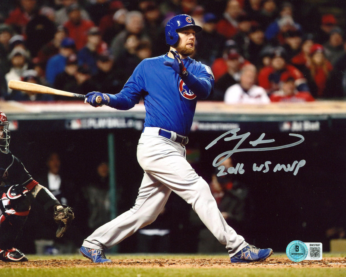 Cubs Ben Zobrist "16 WS MVP" Authentic Signed 8x10 Horizontal Photo BAS
