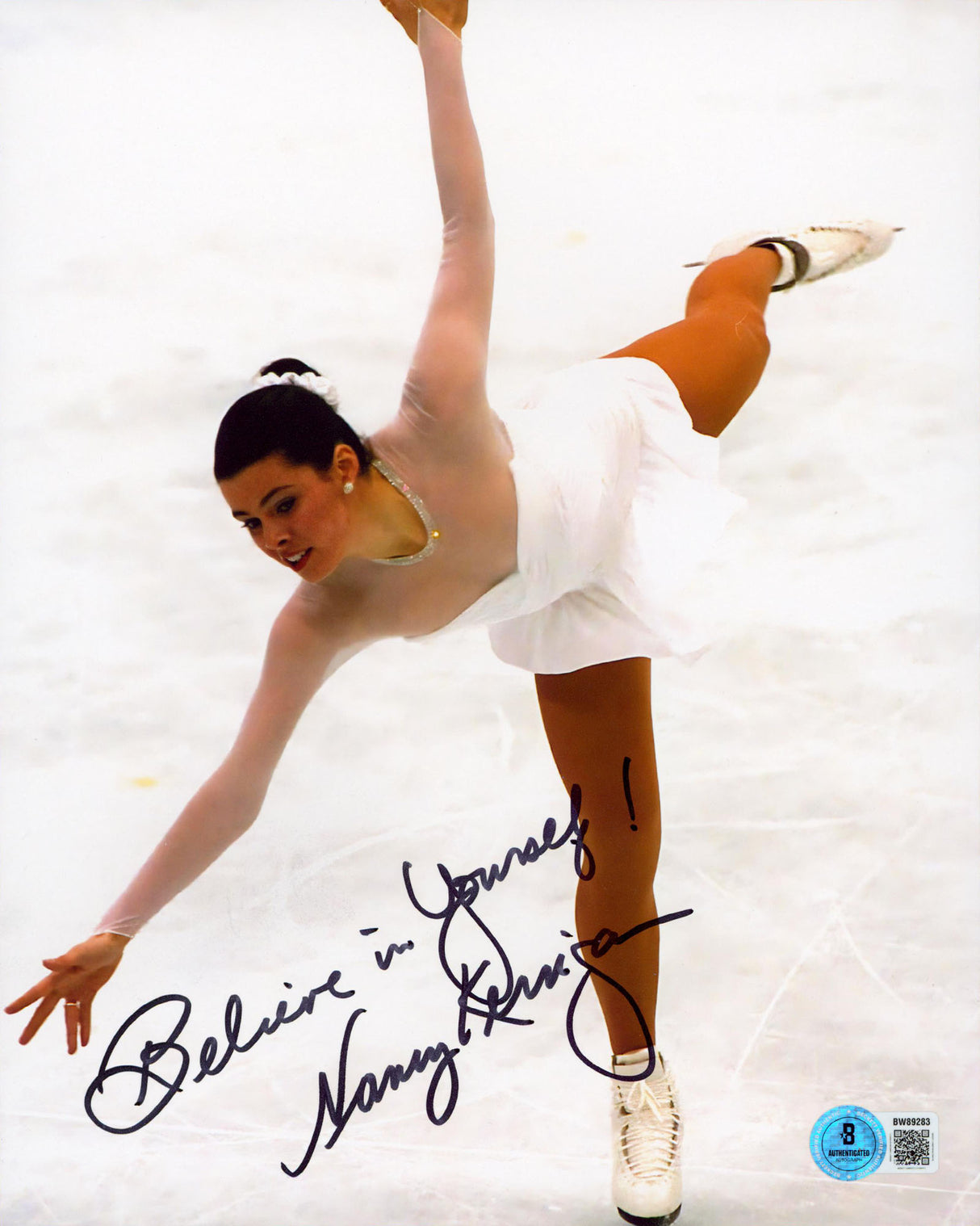 Nancy Kerrigan "Believe In Yourself!" Authentic Signed 8x10 Vertical Photo BAS 3