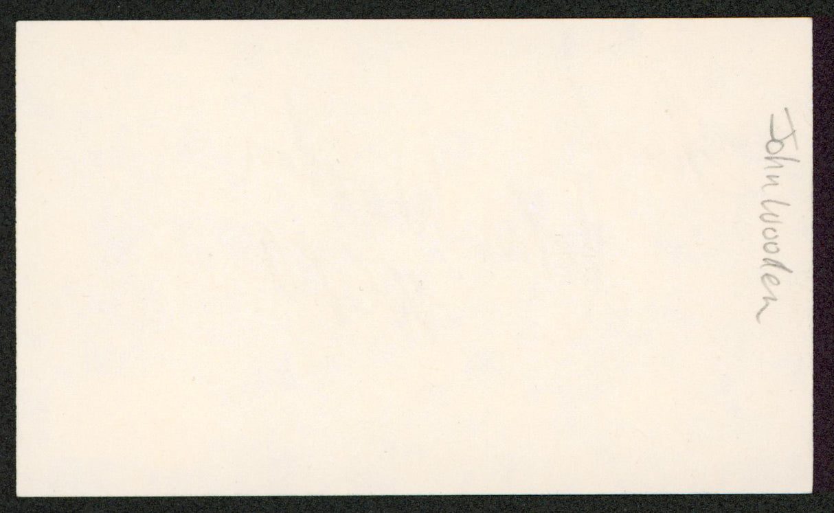 UCLA John Wooden "Thanks" Authentic Signed 3x5 Index Card BAS #BL98036