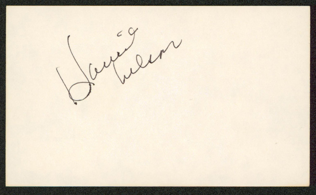 Harriet Nelson The Adventures Ozzie & Harriet Signed 3x5 Index Card BAS #BW70026