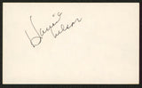 Harriet Nelson The Adventures Ozzie & Harriet Signed 3x5 Index Card BAS #BW70026