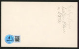 Evelyn Keyes A Thousand and One Nights Signed 3x5 Index Card BAS #BW35566
