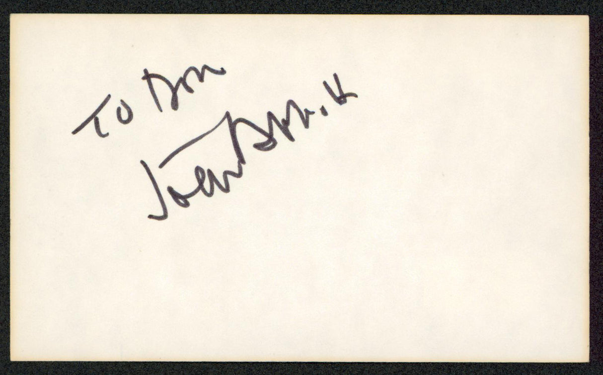 John Abbott Jane Eyre "To Don" Authentic Signed 3x5 Index Card BAS #BW70160
