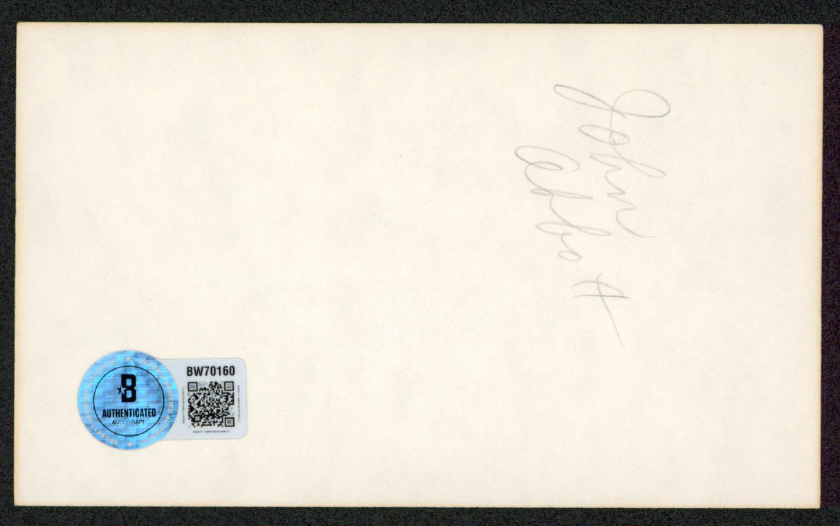 John Abbott Jane Eyre "To Don" Authentic Signed 3x5 Index Card BAS #BW70160