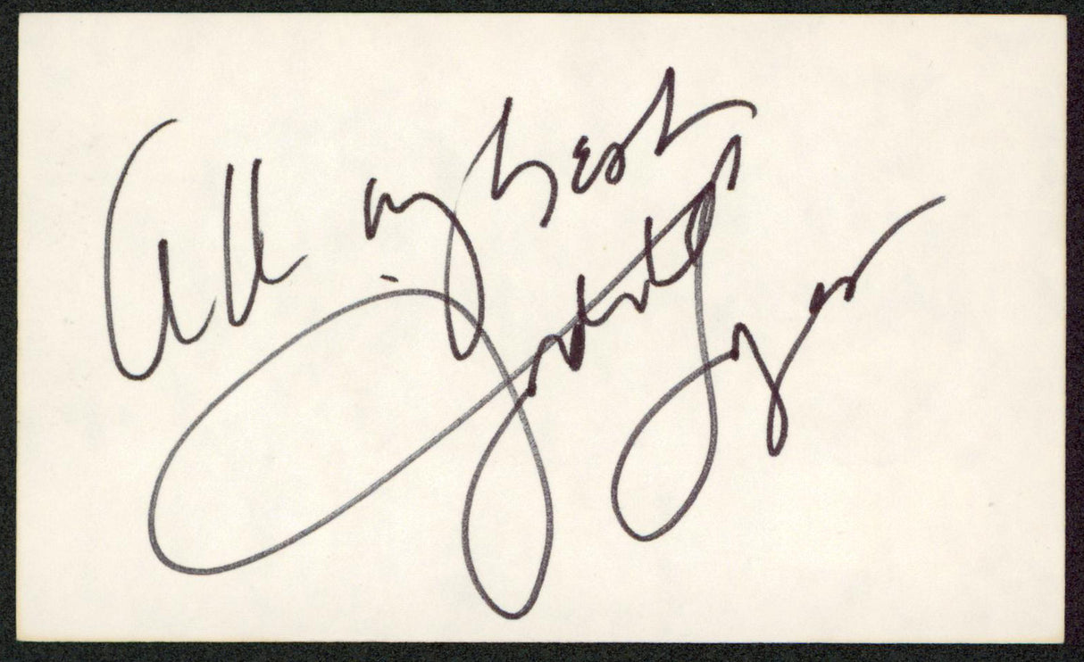 Judith Light Who's the Boss? "All My Best" Signed 3x5 Index Card BAS #BW70157