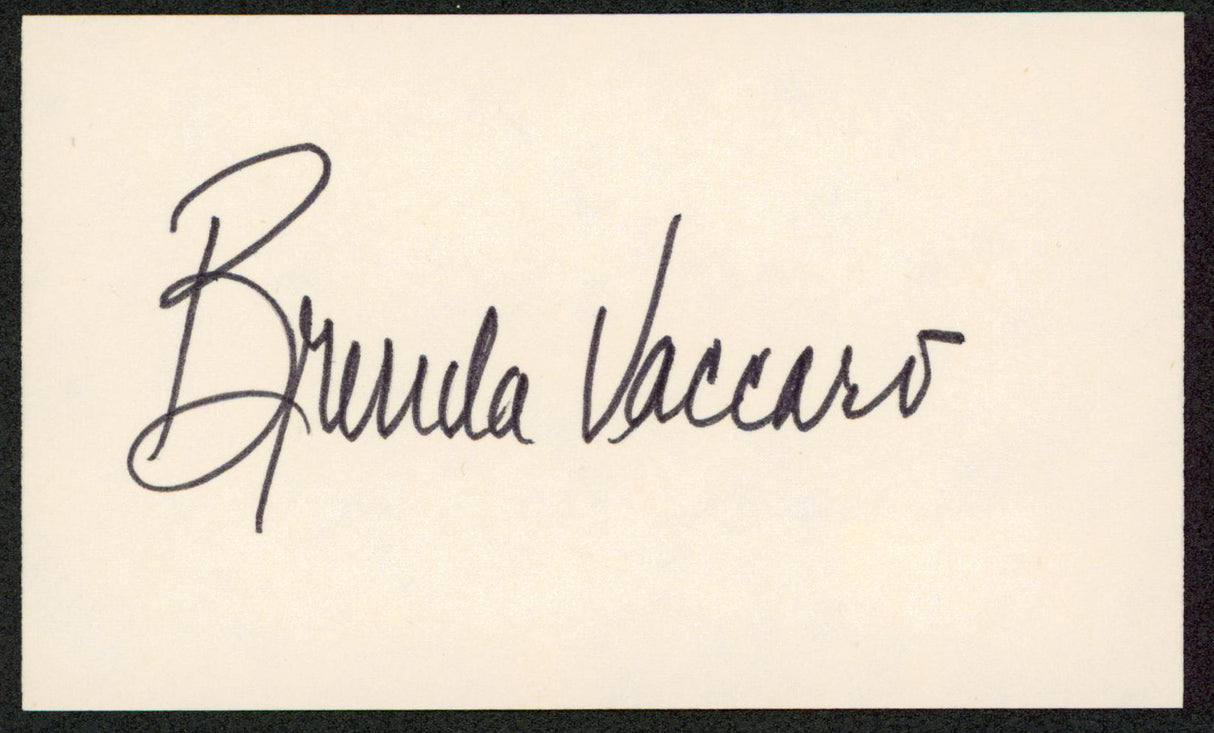Brenda Vaccaro Once Is Not Enough Authentic Signed 3x5 Index Card BAS #BW70149