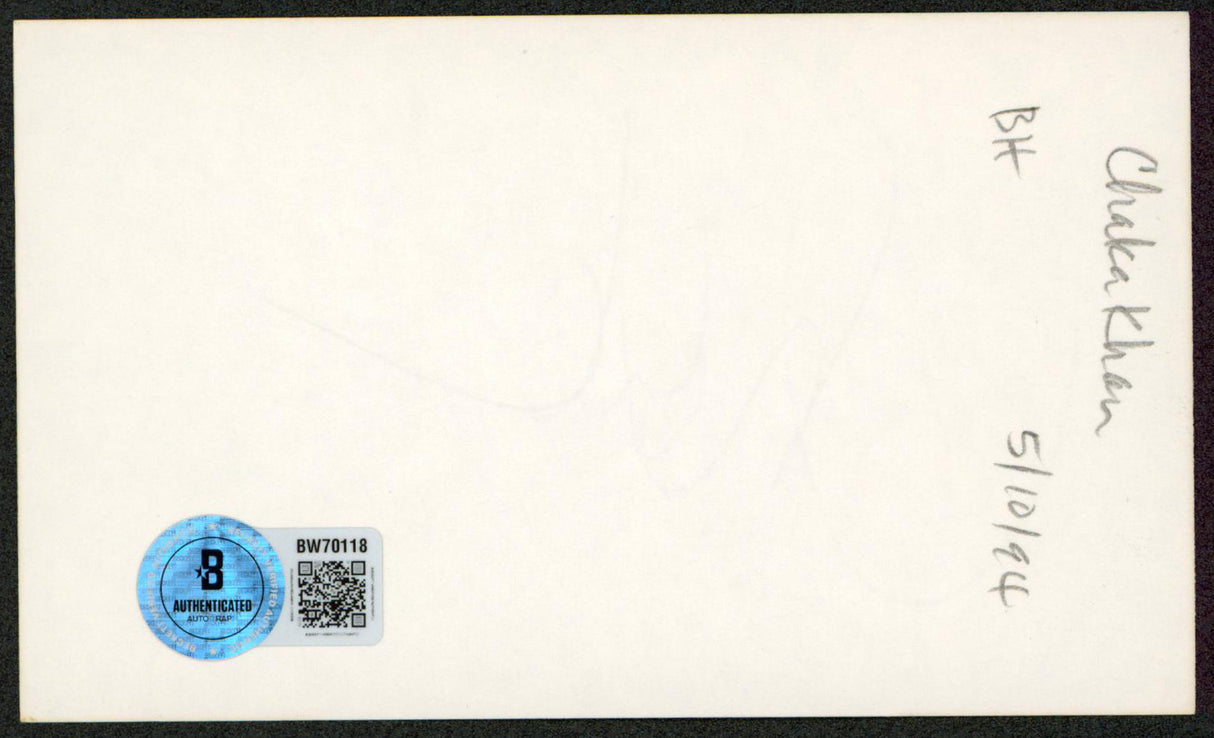 Chaka Khan The Blues Brothers Authentic Signed 3x5 Index Card Autographed BAS