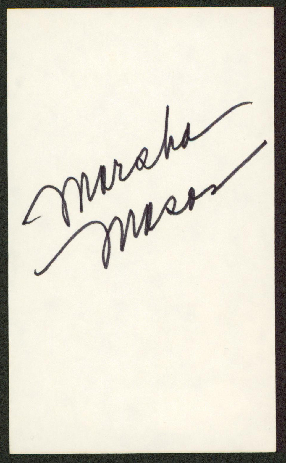 Marsha Mason Cinderella Liberty Authentic Signed 3x5 Index Card BAS #BW35548
