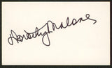 Dorothy Malone The Big Sleep Authentic Signed 3x5 Index Card BAS #BW35550