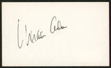Mason Adams Son in Law Authentic Signed 3x5 Index Card Autographed BAS