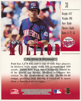 Twins Paul Molitor Signed 8.5x11 1998 Donruss #31 Trading Card JSA #CD80555